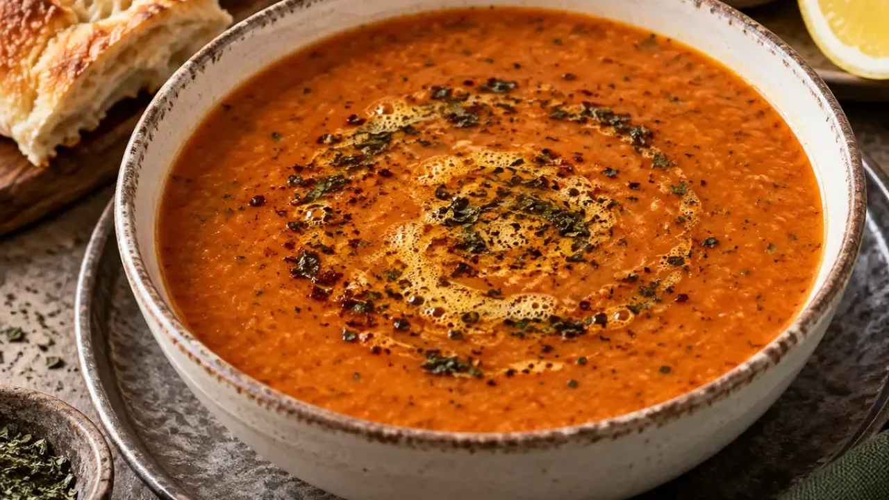 Kırmızı mercimek çorbası