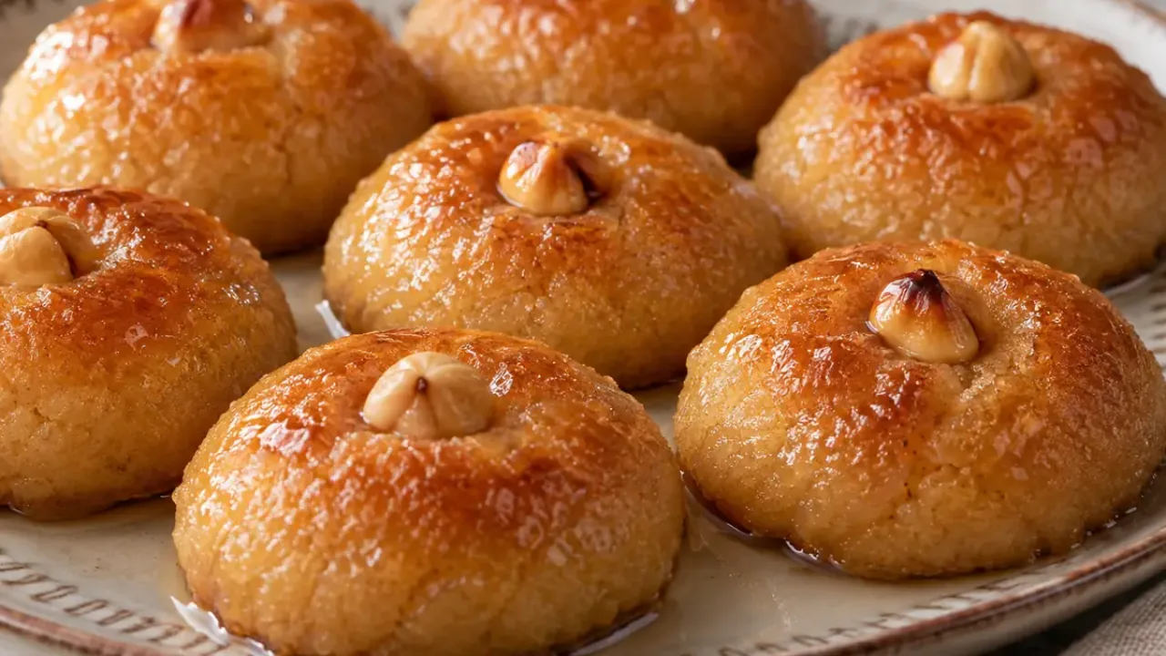 Şerbetli fındıklı şekerpare tatlıları